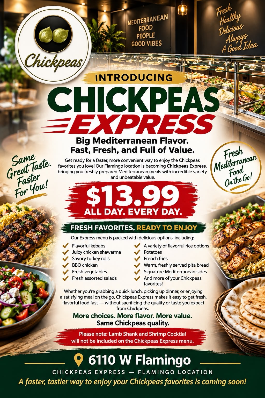Chickpeas Mediterranean Buffet